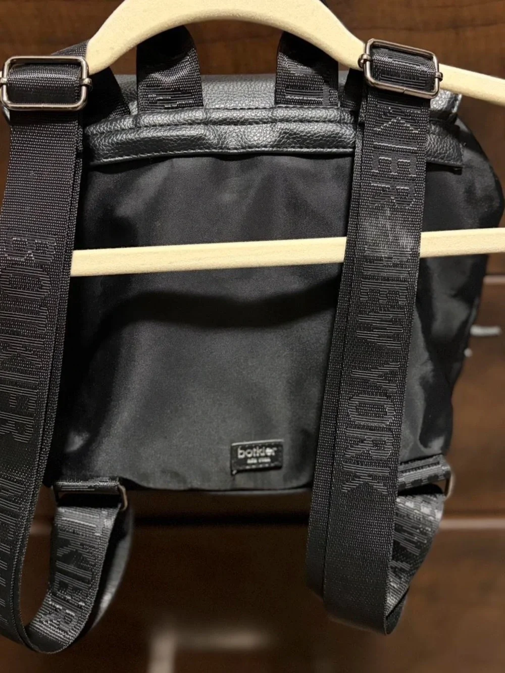 Botkier Black Mini Backpack with Leather Flap